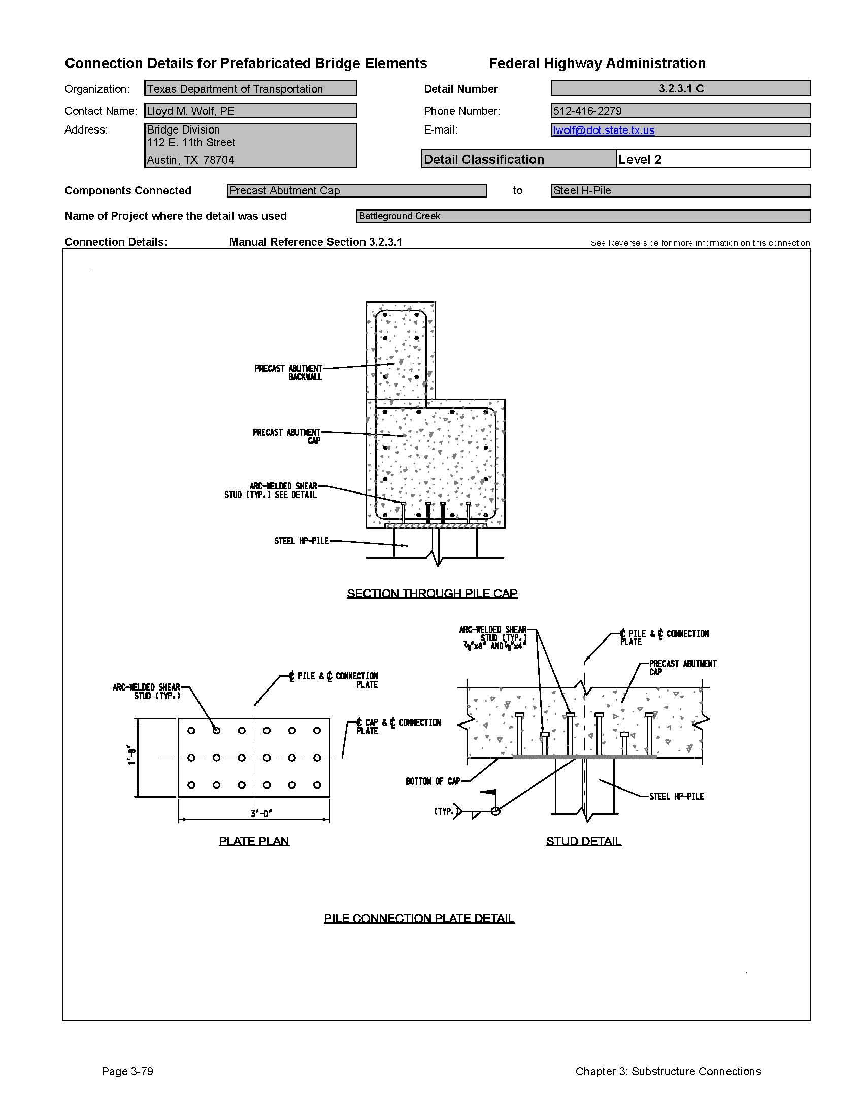 Connection details