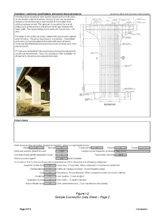 This figure shows page 2 of a typical connection data sheet.