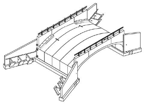 The figure shows an isometric view of a complete Con/Span® Bridge System.