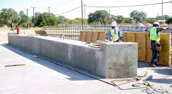 This figure is a photo of the precast pile bent cap after casting.