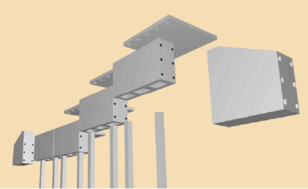 This figure is a computer rendering of the proposed integral abutment.