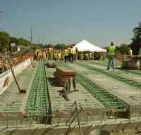 Workshop paticipants toured the construction site at T.H. 8 over Center Lake Channel, Center City, Chisago County, MN