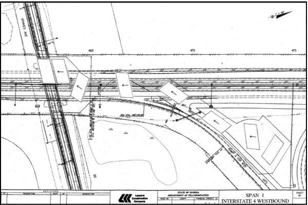 Sketch of Span 1 - Interstate 4 Westbound.