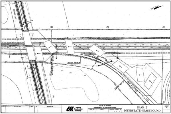 Sketch of Span 2 - Interstate 4 Eastbound.