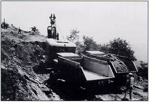 Photo: Excavation work on the Blue Ridge Parkway in 1936.