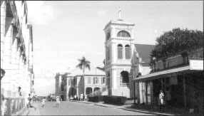 Photo: City street and buildings typical of Christiansted, St. Croix, VI