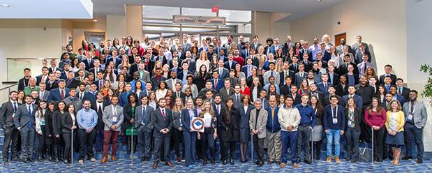 Fellows, faculty advisors, and staff gathered for group photograph during TRB Annual Meeting in Washington, DC