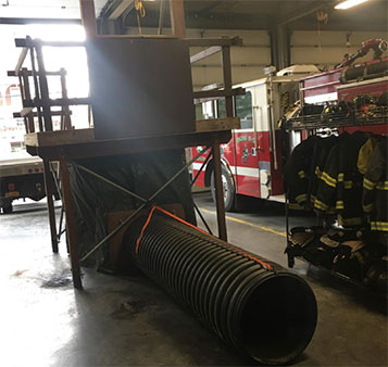 Photo of a portable manhole.