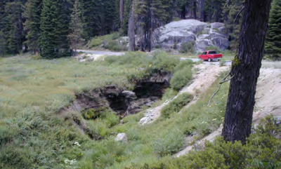 The roadway before project construction