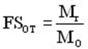 Figure 39. Equation. Determination of factor of safety against overturning.