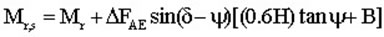 Figure 50. Equation. Determining resisting moment for seismic conditions.