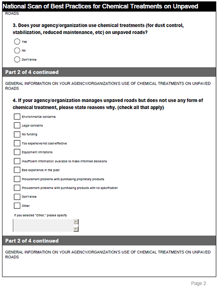 Online survey page 2