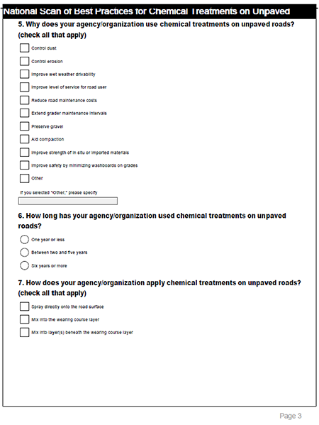 Online survey page 3