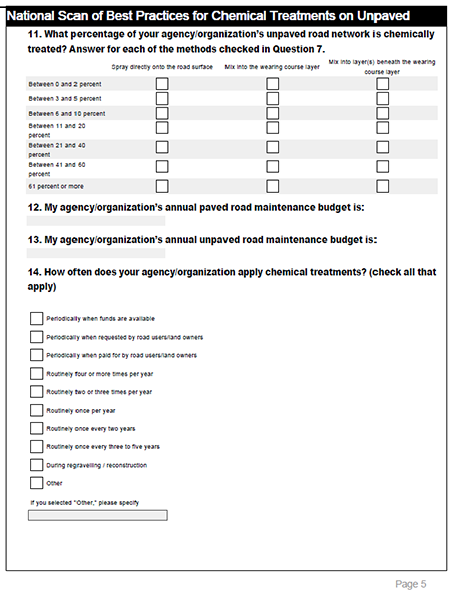 Online survey page 5