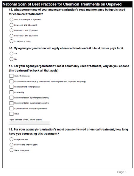 Online survey page 6