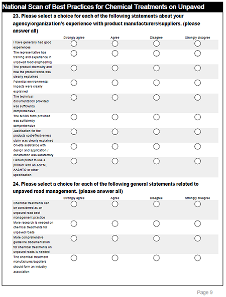 Online survey page 9