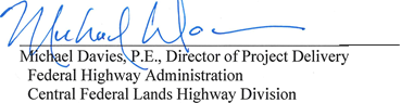 Signature - Michael Davies, P.E. Directory of Project Delivery