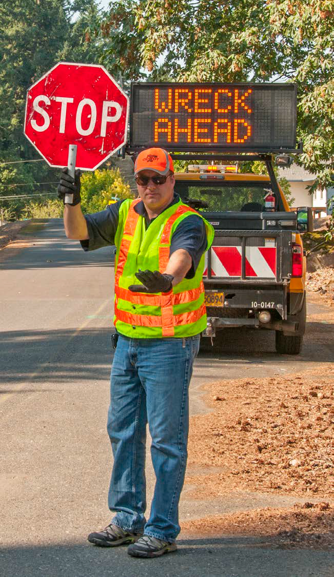 Safety measures at accident scene