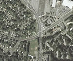 Aerial view of the intersection of MD 97 at Randolph Road.