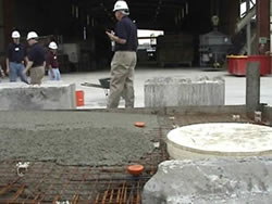 Photograph of use of high performance concrete.