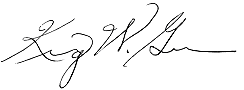 King W. Gee signature