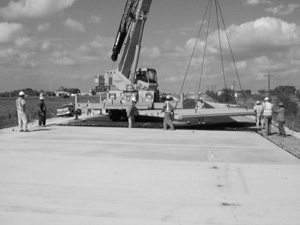 Workers on a highway project