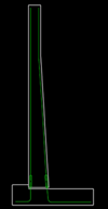 Cross-section of a retaining wall.