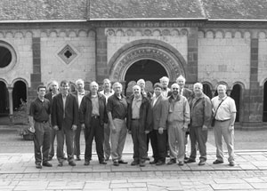 Figure 7. Photo. Scanning tour panel members. Fifteen scanning tour panel members pose for a photo in Germany.