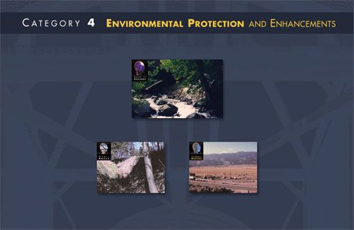 Category 4: Environmental Protection and Enhancements, images of award-winning projects
