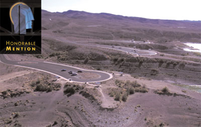 Category 9: Highway Improvements on Publicly Owned Land Honorable Mention, image of project Lakeshore Scenic Drive, Lake Mead National Recreation Area, Nevada