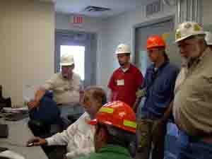 Group tour at AKZO desalinization plant