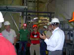 Group tour at AKZO desalinization plant