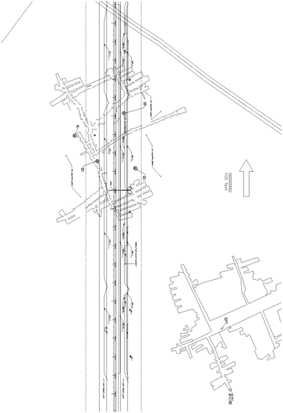 schematic showing drill hole locations, click for larger version