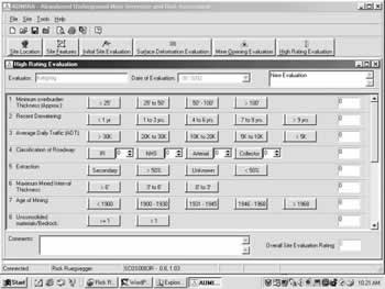 AUMRA Software Screen shot: High Rating Evaluation top