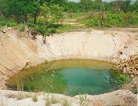 Collapse on a county road in Missouri