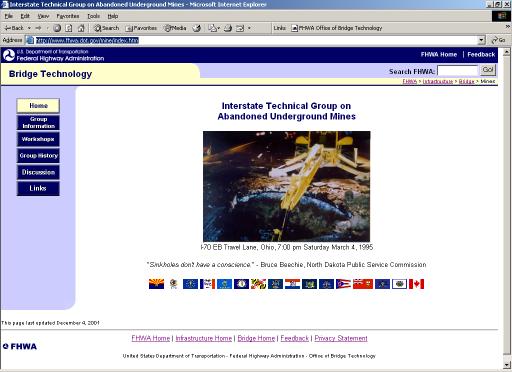 Screen Print of Group Home Page