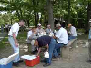 Lunch break at Letchworth State Park by Mt. Morris Dam