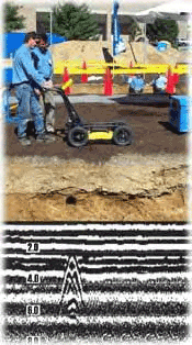 Illustrative examples of Ground Penetrating Radar (GPR) surveys results that have been correlated with buried utilities