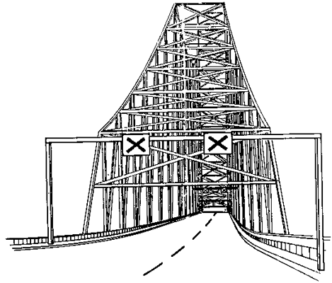 Figure 13. Lane Control Signs on Sunshine Skyway Bridge