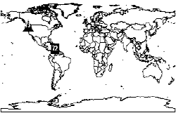 map of World displaying general location of entities listed in Exhibit 4-1B not in US
