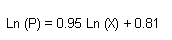 The number of trips equals 0.62 multiplied by the number of parking stalls minus 32.