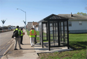 Image of a bus shelter.