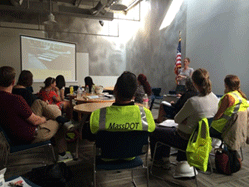 WalkBoston staff present at the Massachusetts pilot opening meeting.