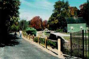 Photo of trail and bridge.