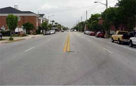 Photo of a road with no median.