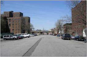 Photo of a road with no median.