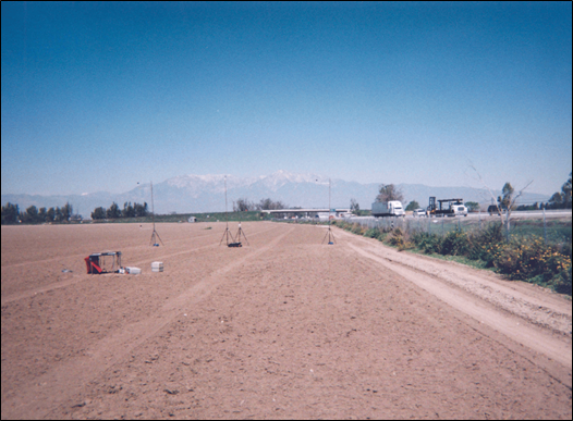 Photograph of Site 10CA showing a barren field. 