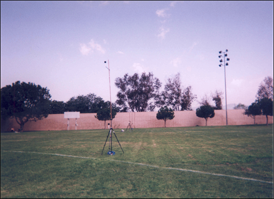 Photograph of Site 08CA showing a field and barrier.