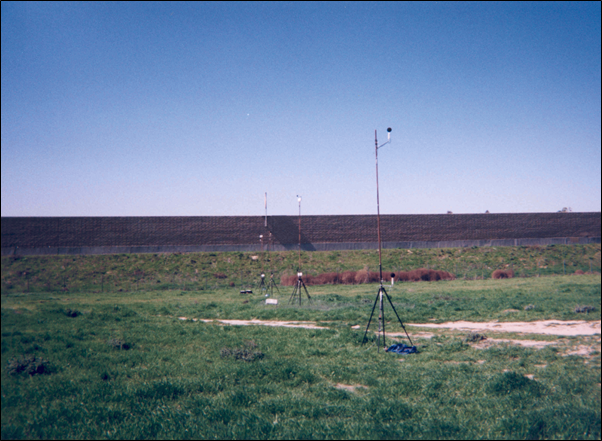 Photograph of Site 09CA showing a field and barrier.