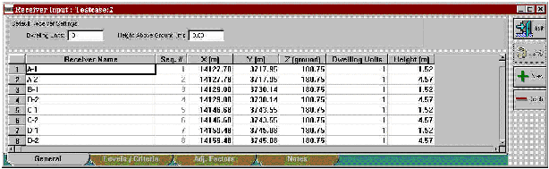 This dialog box is for receiver input under the general tab.  The dialog box is simpler to use than previous versions because it how appears as a spreadsheet.